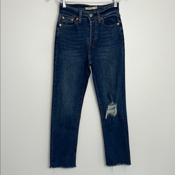 Levi’s High Rise Wedgie Straight Cropped Jeans - 25 - Picture 2 of 14
